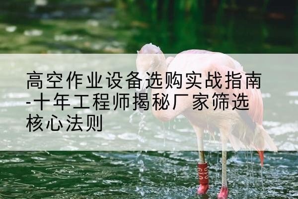 德宏剪叉式升降机厂家-高空作业设备选购实战指南-十年工程师揭秘厂家筛选核心法则