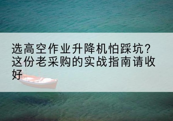 德宏高空作业升降机厂家推荐-选高空作业升降机怕踩坑？这份老采购的实战指南请收好